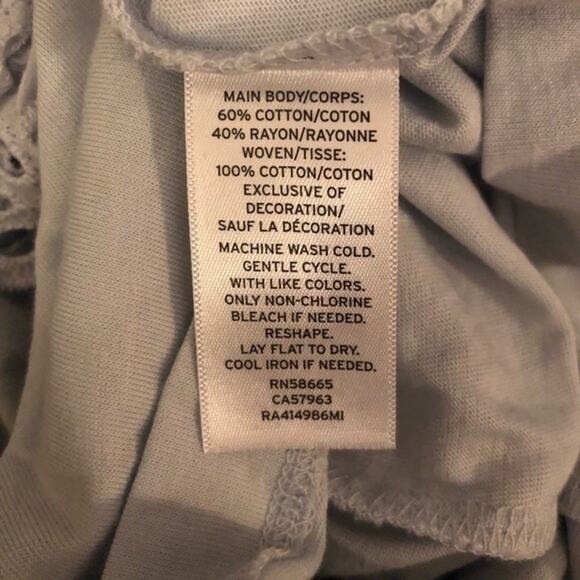 Rachel Parcell Eyelet Ruffle Detail Top Blue XL - Picture 7 of 7